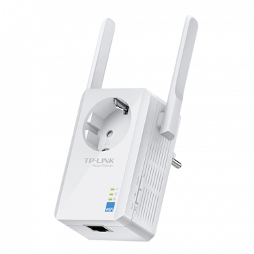 Wifi Range Extender with AC Passthrough - Frequency 2.4GHz - Supports 802.11 b/g/n - Connections up to 300 Mbps - Power <15dBm - RJ45 10/100Mbps Connector