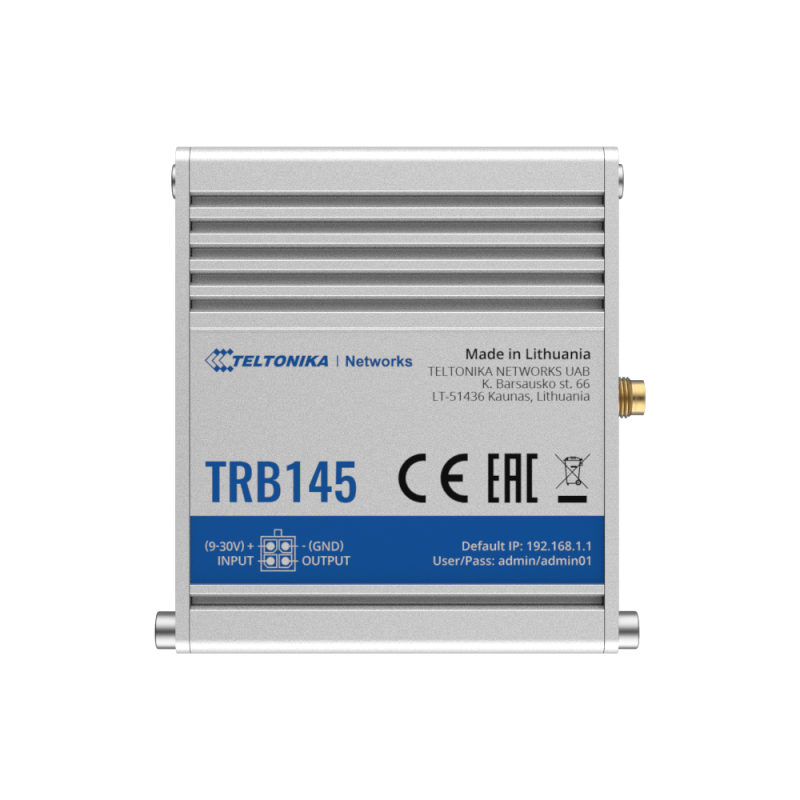 Teltonika Gateway 4G Industrial - 4G Cat 1 / 3G / 2G - Port RS485 - Micro USB connector - Compact Design