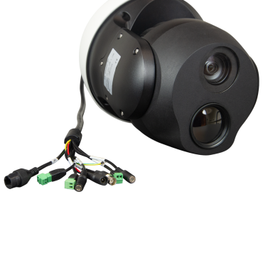 ThermTec High Speed PTZ Dual IP thermal camera - temperature sensor 640x512VOx - lens 50mm - visible sensor 2MPx - lens 5,5 - 180mm - Thermal sensitivity ≤35mK - Thermal accuracy ± 8ºC - Intrusion and temperature detection - ThermTecThermal Dual IP PTZ Ca