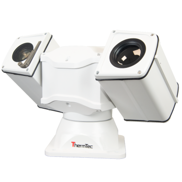 ThermTec Dual Thermal IP PTZ Camera - temperature sensor 640x512VOx - lens 50mm - visible sensor 4MPx - lens 6,5 - 240mm - Thermal sensitivity ≤50mK - Thermal accuracy ± 8ºC - Intrusion and temperature detection