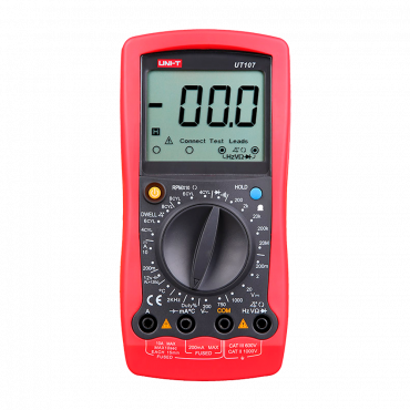 Special digital multimeter for automobiles - LCD display of up to 2000 counts - DC and AC voltage measurement up to 1000V - DC current measurement up to 10A - High AC accuracy with True RMS function