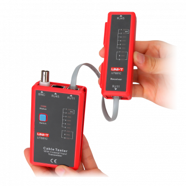Cable tester - Cable status check RJ45/RJ11/BNC - Testing fast mode and slow mode - Automatic shutdown