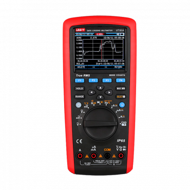 True RMS Datalogging Multimeter - TFT-LCD display up to 60000 accounts - DC and AC voltage measurement up to 1000V - DC and AC current measurement up to 10A - Resistance, capacitance, conductance measurement