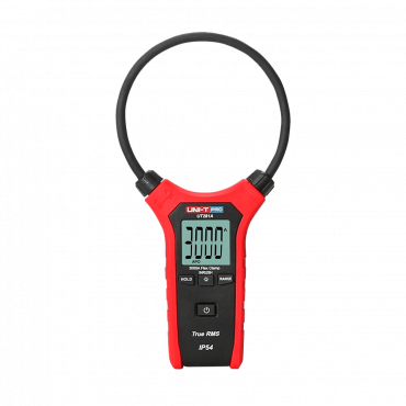 MT-FLEXCLAMP-UT281A: Flexible current clamp 10" - LCD display of up to 3000 counts - Current measurement in AC up to 3000A - High AC accuracy with True RMS function - Degree of protection IP54 | 2m drop test - Automatic shutdown