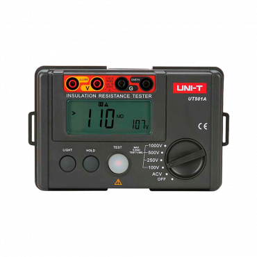 MT-INSULATION-UT501A: Electrical Insulation Resistance Meter - LCD display up to 2000 accounts - AC voltage measurement up to 750V - Automatic shutdown