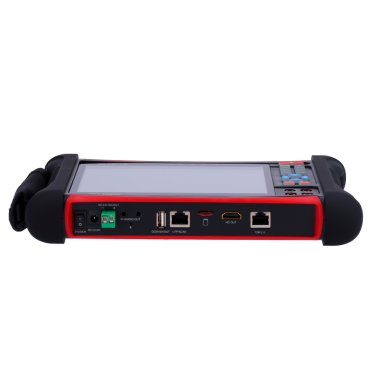 Multifunctional CCTV Tester - Supports HDTVI, HDCVI, AHD, CVBS and IP cameras (4K) - Colour LCD display 7" - Test of video, audio, UTP and TDR cables - Built-in battery 5000 mAh - WiFi connection / Digital multimeter