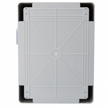 Polyester cupboard - Dimensions 40x30x17 cm - Degree of protection IP65 - Ventilation filter - Adjustable Din rail - Grey