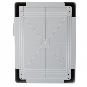 Polyester cupboard - Dimensions 40x30x22 cm - Degree of protection IP65 - Ventilation filter - Adjustable Din rail - Grey