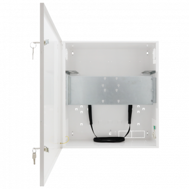 security box - Special for wall installation - vertical format - 2 keys and locks - Wiring entries - For monitor, POE Switches, Recorder and Rack 19´