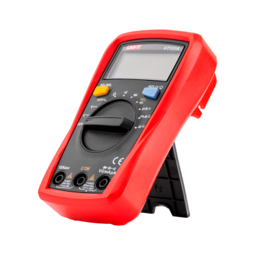 Handheld Digital Multimeter - LCD display of up to 2000 counts - DC and AC voltage measurement up to 250V - DC and AC current measurement up to 10A - Resistance and capacitance measurement - Buzzer for continuity test