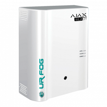 URFOG Ajax Ready - Fog generator - 2 integrated Ajax relays (arming and executing) - Up to 200 m3 without visibility - Very low energy consumption - Leaves no trace after shooting