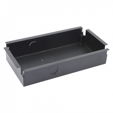 Back box - Video intercom specific - Compatible with XS-V2000E-M(X) - Double module - 255mm (H) x 143mm (W) x 51mm (D) - Steel construction / Requires XS-VF002