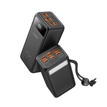 SWEEPER | Power bank with LCD display | Capacity 56000mAh | Fast charging 130W | Flashlight and compass integrated | Input USB-C, Lightning/3 USB, 2 USB-C outputs | Charges 5 devices simultaneously