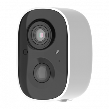 IP camera 2Mpx VicoHome Wifi battery powered - Intelligent Cloud Detection / PIR Sensor - Deterrent light / Lithium battery 5200 mAh - Lens 2.97 mm / IR 7 m / LED white - Two-way audio / SD slot - VicoHome and Cloud Apps / Alexa Compatible