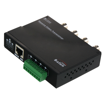 Video Balun for HDTVI / HDCVI / AHD / CVBS - 4 passive channels - Includes 4 BA612P-HAC - BNC and RJ45 connection - Range: 180 ~ 440 m