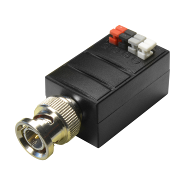 Active transceiver - Optimized for HDTVI / HDCVI / AHD - 1 video channel - BNC/UTP 4 pins - Range: 400 ~ 700 m - Transmitter / Compatible with BA615A-RX