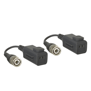 SAFIRE passive twisted pair transceiver with Splicing Button - Optimized for HDTVI, HDCVI, AHD and CVBS - 1 video channel - Passive, connector of 2 pins - Range: 150 ~ 500 m - 2 units