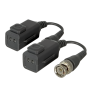 SAFIRE passive twisted pair transceiver with Splicing Button - Optimized for HDTVI, HDCVI, AHD and CVBS - 1 video channel - Passive, connector of 2 pins - Range: 150 ~ 500 m - 2 units