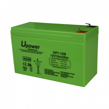 BATT1270-U: AGM lead acid battery - Voltage 12V - Capacity 7.0 Ah - 99 x 151 x 60 mm / 2180 g - For backup or direct use