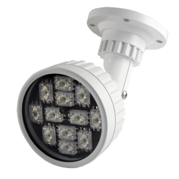 Focus infrared range 100m, LED lighting, 850 nM, 30 ° opening, 12 LEDs Ø10, with photo cell control
