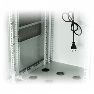 Rack cabinet for wall - Up to 6U rack of 19" - Up to 100 kg load - With ventilation and cable passage - Includes 2 fans  - 8 Wiring inputs