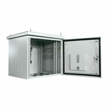 ack cabinet for wall - Up to 9U rack of 19" - Up to 100 kg load - With ventilation and cable passage - Includes 2 fans  - 8 Wiring inputs