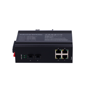 Private brand PoE Switch - DIN Rail Mount - 4 Gigabit Ports + 2 Gigabit SFPs - 90W ports 1 or 2 / 30W ports 3-4 / Maximum 120W - IEEE802.3af/at/bt | PoE/PoE+/Hi-PoE - VLAN/STP/RSTP/MSTP/ERPS/SNMP/ACL - Static LAG/IGMP Snooping/DHCP Snoop/802.1x
