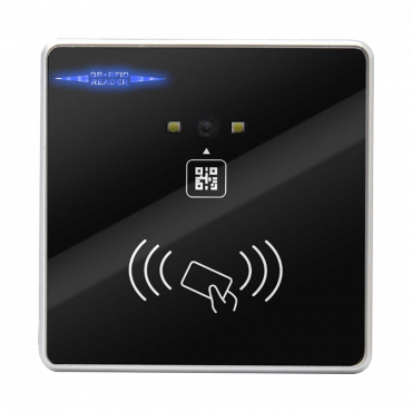 Surface access reader - Access by MF Card and QR - LED and acoustic indicator - Wiegand 26/34 - Compatible with Safire - Valid for interior