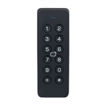 Access reader - Access by MF card and PIN - LED and acoustic indicator - Wiegand 26/34 | OSDP - Compatible with X-Security controllers - Suitable for outdoor use IP66
