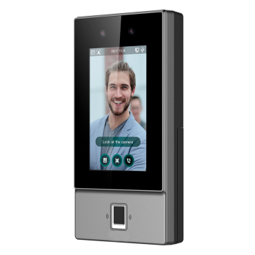 Access Control and Time & Attendance - Facial, fingerprint, MF card, QR and PIN - 6.000 users | 300.000 records - TCP/IP, WiFi, USB, OSDP and Wiegand | IP65 - Integrated controller (sensor, pushbutton and relay) - SmartPSS | PoE software