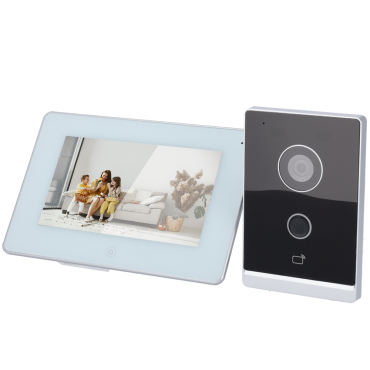 Video door entry kit - IP and PoE technology (board only) - TCP/IP, Wi-Fi and SIP - Includes Plate and Monitor - surface mount - Smart PSS Software | DMSS mobile app