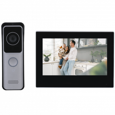 Video door entry kit - IP and PoE technology - TCP/IP, Wi-Fi and SIP - Includes Plate and Monitor - surface mount - Smart PSS Software | DMSS mobile app