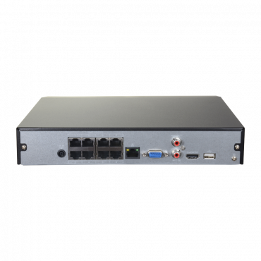 X-Security NVR for IP cameras - 8 CH IP and 8 PoE ports - Maximum recording resolution 8 Mpx - Compression H.265 / H.264 - Outputs 4K HDMI & VGA - Supports 1 hard disk