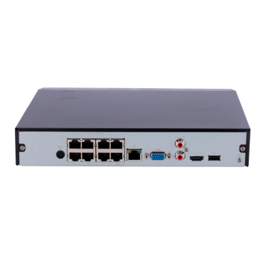X-Security WizSense AI IP Recorder | 8 CH IP-video | 8CH PoE | Maximale opnameresolutie 12 Mpx | Bandbreedte 80 Mbps | Full HD HDMI- en VGA-uitgang | Ondersteunt 1 harde schijf