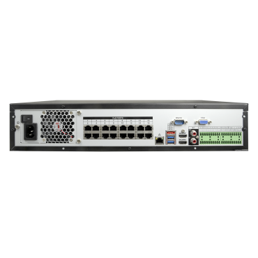 X-Security NVR for IP cameras - Max. recording resolution 12 Megapixel (4K) - Compression H.265+ / H.264+ / MJPEG - 64 CH and 16 PoE ports - Bandwidth 320 Mbps - Space for 8 hard disks