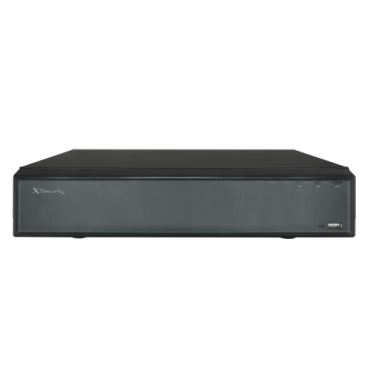 X-Security NVR for IP cameras - Max. recording resolution 12 Megapixel (4K) - Compression H.265+ / H.264+ / MJPEG - 64 CH and 16 PoE ports - Bandwidth 320 Mbps - Space for 8 hard disks