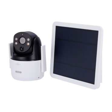 4G Solar Power 4 Mpx PT IP Camera | 1/2.8” STARVIS CMOS 5Mpx | Dual Light: IR and White Light | Human Detection with Active Deterrence | H.265+/H.265/H.264+/H.264 Compression | Sound and light alarm | PIR