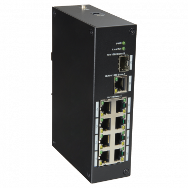 Switch - 8 ports RJ45 + 1 Gigabit Combo Port - Speed 10/100Mbps - Plug & Play - Energy Saving Technology