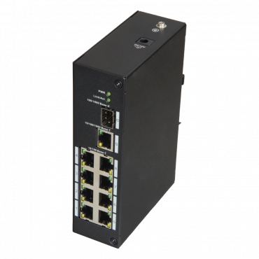 Switch - 8 ports RJ45 + 1 Gigabit Combo Port - Speed 10/100Mbps - Plug & Play - Energy Saving Technology