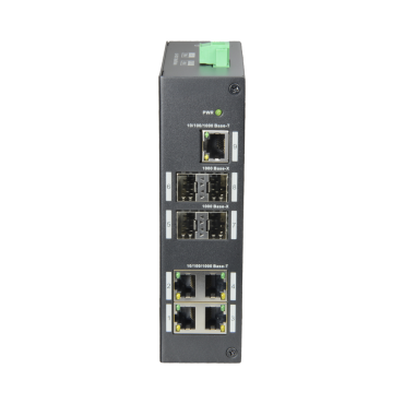 X-Security Switch - 5 Ports RJ-45 - 4 SFP Gigabit ports - Speed 10/100/1000Mbps - Supports dual power - DIN rail mount