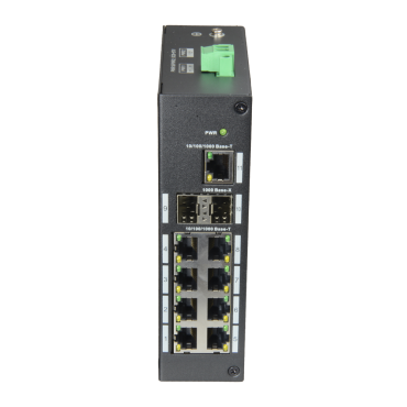 Industrial Switch X-Security - 9 ports RJ45 + 2 Uplink port (SFP) - Speed 10/100/1000Mbps - Energy Saving Technology - DIN Rail Installation