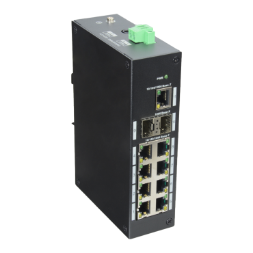Industrial Switch X-Security - 9 ports RJ45 + 2 Uplink port (SFP) - Speed 10/100/1000Mbps - Energy Saving Technology - DIN Rail Installation