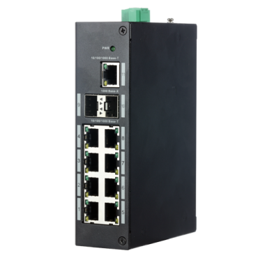 Industrial Switch X-Security - 9 ports RJ45 + 2 Uplink port (SFP) - Speed 10/100/1000Mbps - Energy Saving Technology - DIN Rail Installation