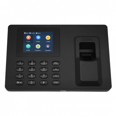 XS-AC1222-PF: X-Security Time Attendance Terminal  - Fingerprints and keypad - 1.000 users / 100.000 registers - TCP/IP, USB - 6 Time and attendance modes - Compatible with Smart-PSS