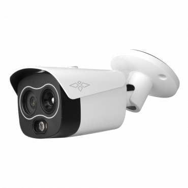 XS-IPTB202A-3D4-AI: X-Security Dual IP thermal camera - 256x192 VOx | 3.5mm Lens - Optical sensor 1/2.7” 4 MP | Lens 4mm - Thermal sensitivity ≤50mK - Fire detection and alarm - Adjustable level of optical/thermal image fusion