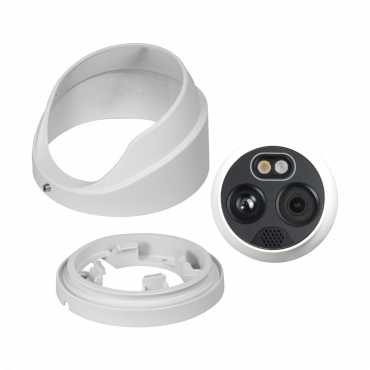 X-Security Dual IP thermische camera - 256x192 VOx | 7 mm lens - optische sensor 1/2,7” 4 MP | Lens 8 mm - Thermische gevoeligheid ≤50mK - Branddetectie en alarm - Instelbaar niveau van optische/thermische beeldfusie