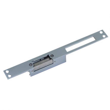 Electric door opener - For single doors - Fail Safe mode - Retention force 500 Kg - Power supply DC 12 V - Flush mounting - Bolt hole for deadbolt