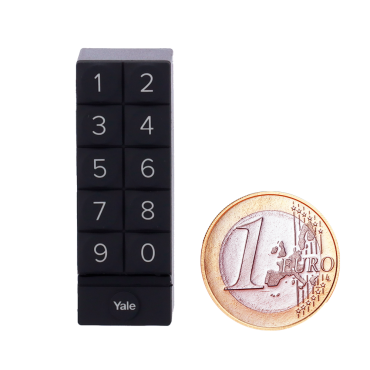 Keyboard accessory - Bluetooth communication - Opening and closing by PIN - Single-use or temporary codes - Powered by two AA batteries - Compatible with YALE-LINUS-L2