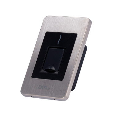 Toegangslezer - Toegang via vingerafdruk en / of MF-kaart - LED en akoestische indicator - RS485-communicatie - Compatibel met ZK-INBIO - Inbouwbaar - geschikt voor buiten
