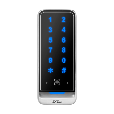 Access reader - QR code, MF card and PIN access - LED and acoustic indicator - Wiegand 26/34 | RS485 - Compatible with ZKTeco controllers - Suitable for exterior IP65